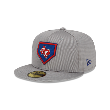 Texas Rangers Gray Clubhouse 59FIFTY Fitted