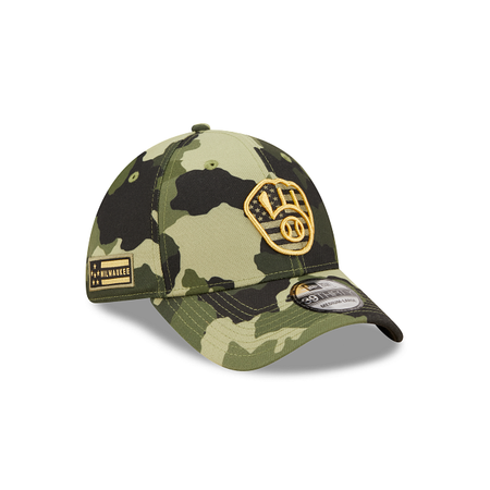 Milwaukee Brewers 2022 Armed Forces Day 39THIRTY Stretch Fit
