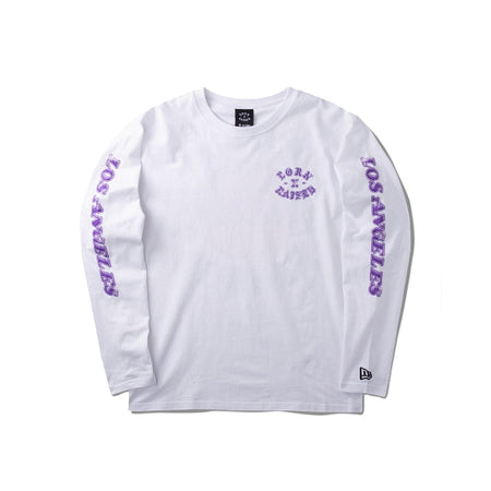 Born X Raised X Los Angeles Lakers Airbrush White Long Sleeve T-Shirt